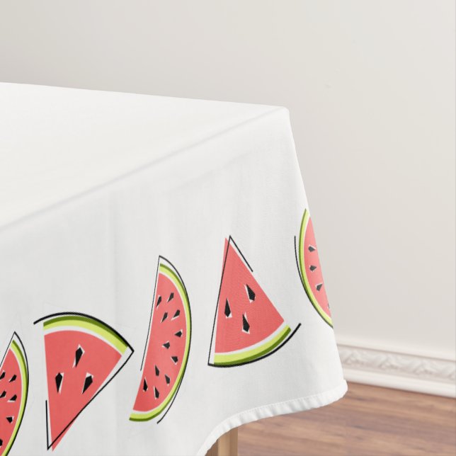 Watermelon Pieces tablecloth border (In Situ)