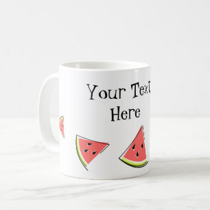 Watermelon Pieces Text Coffee Mug