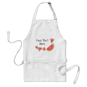 Watermelon Pieces Text Standard Apron