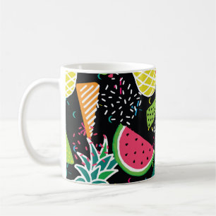Watermelon Pineapple: Geometrical Seamless Pattern Coffee Mug