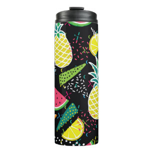 Watermelon Pineapple: Geometrical Seamless Pattern Thermal Tumbler