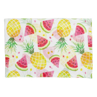 Watermelon Pineapple Summer Seamless Print Pillowcase