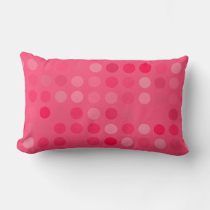 watermelon pink dots lumbar pillow