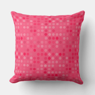 watermelon pink dots throw pillow
