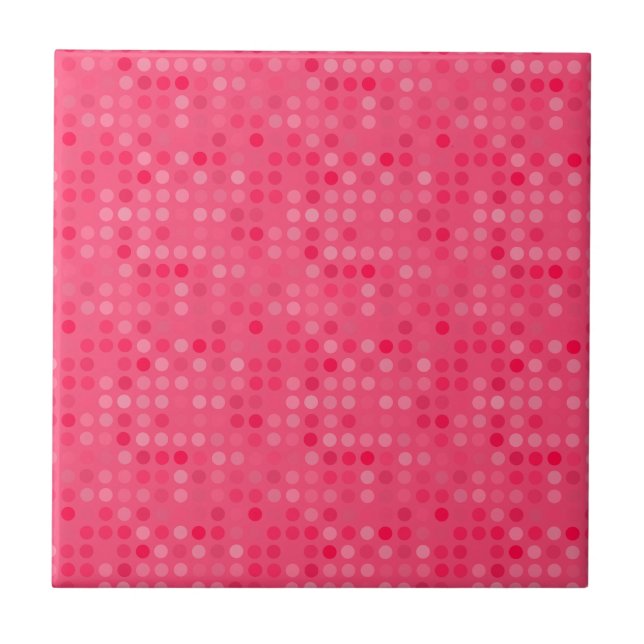 watermelon pink dots tile (Front)