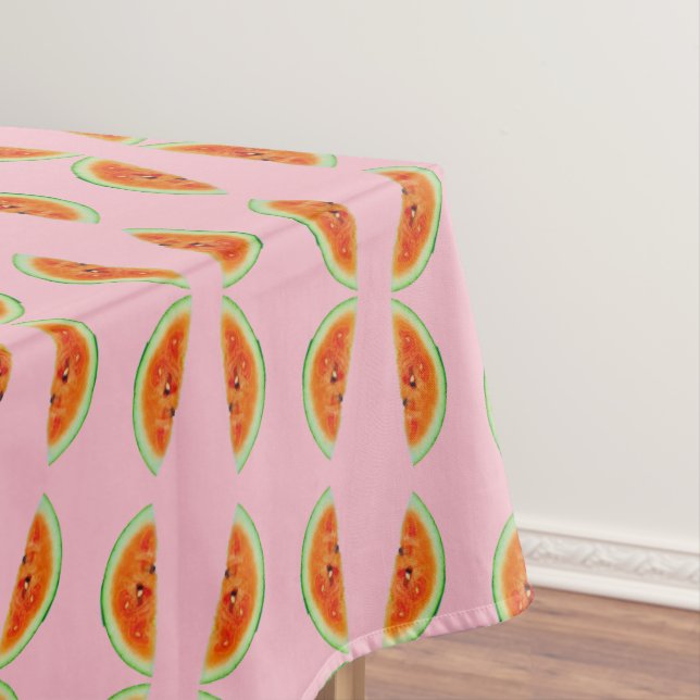 Watermelon Pink Green BBQ Seeds Summer 4Elaine Tablecloth (In Situ)