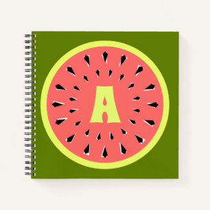 Watermelon Pink Monogram Notebook