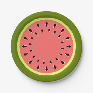 Watermelon Pink paper plates