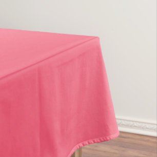 Watermelon Pink Solid Colour Classic Elegant Tablecloth