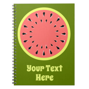 Watermelon Pink Text Notebook