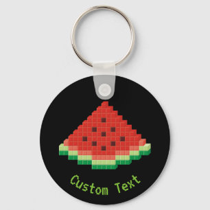 Watermelon Pixel Art Keychain