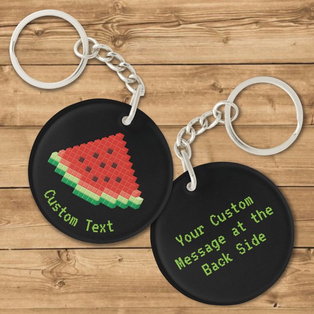Watermelon Pixel Art Keychain (Creator Uploaded)