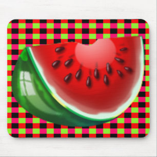 Watermelon Plaid Mouse Pad