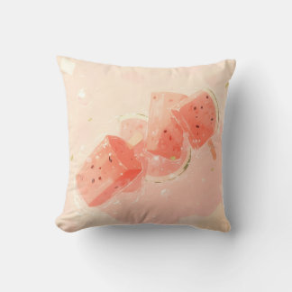 Watermelon Popsicle Throw Pillow