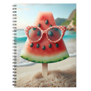 Watermelon Popsicle With Sunglasses Notebook