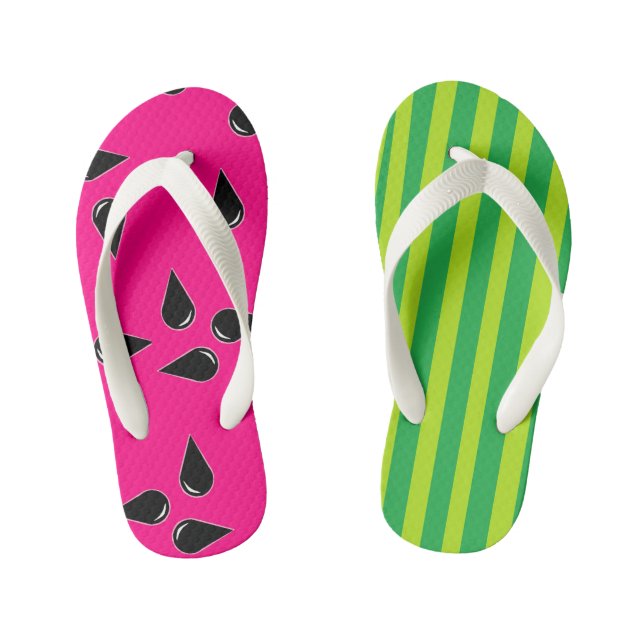Watermelon Print Flip Flops For Kids  (Footbed)