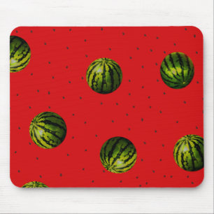 watermelon red and seeds mouse pad