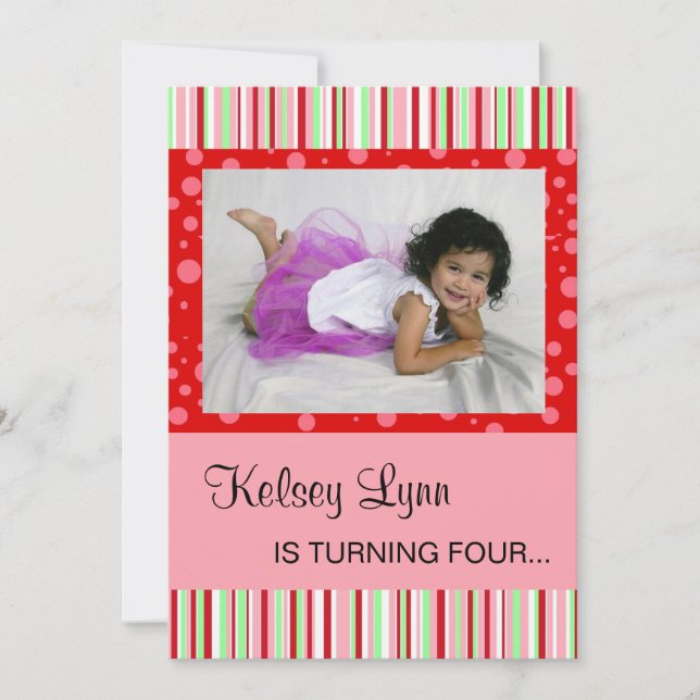 Watermelon Red Pink Invitation (Front)