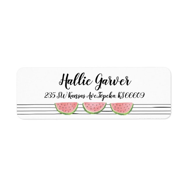 Watermelon Return Address Labels (Front)