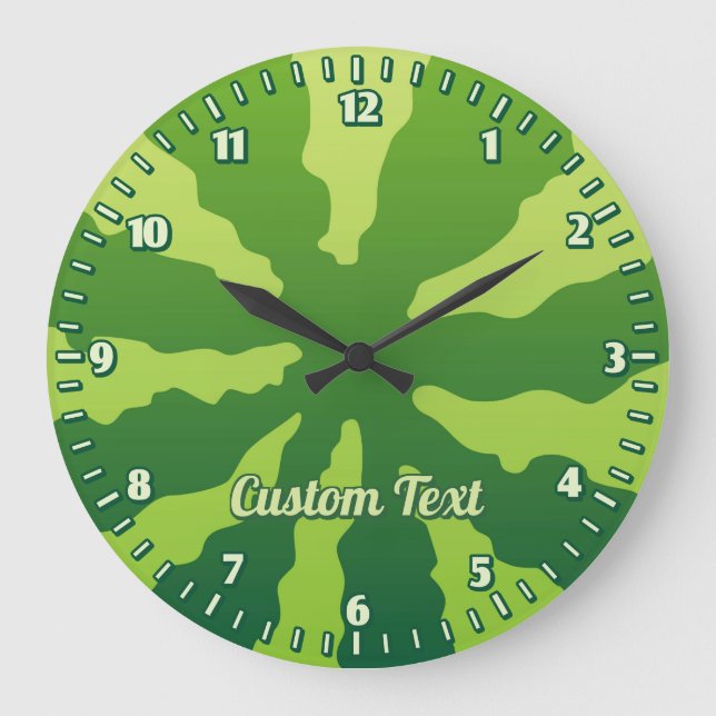 Watermelon Rind Large Clock (Front)