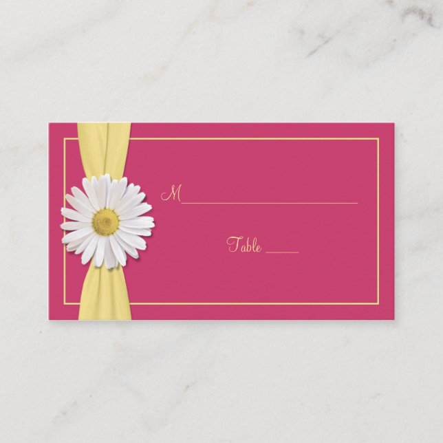Watermelon Rose Daisy Mariage Cartes de Place (Devant)