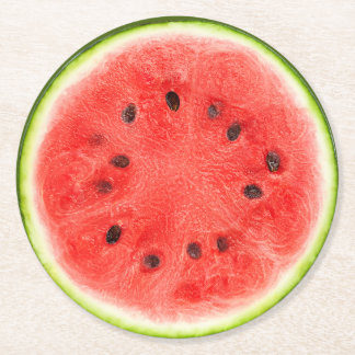 watermelon round paper coaster