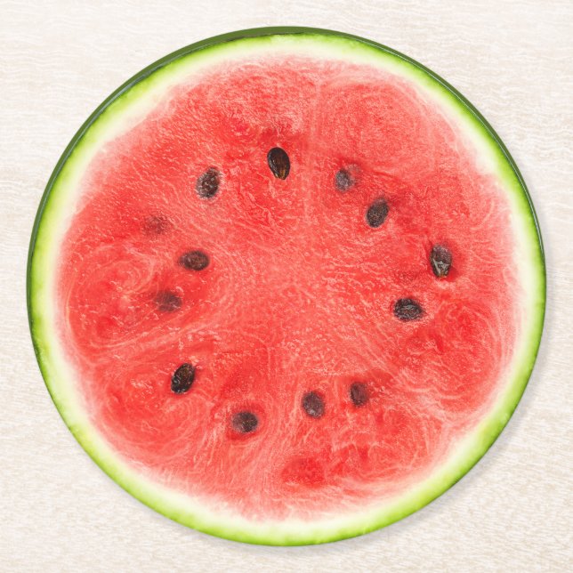 watermelon round paper coaster (Front)