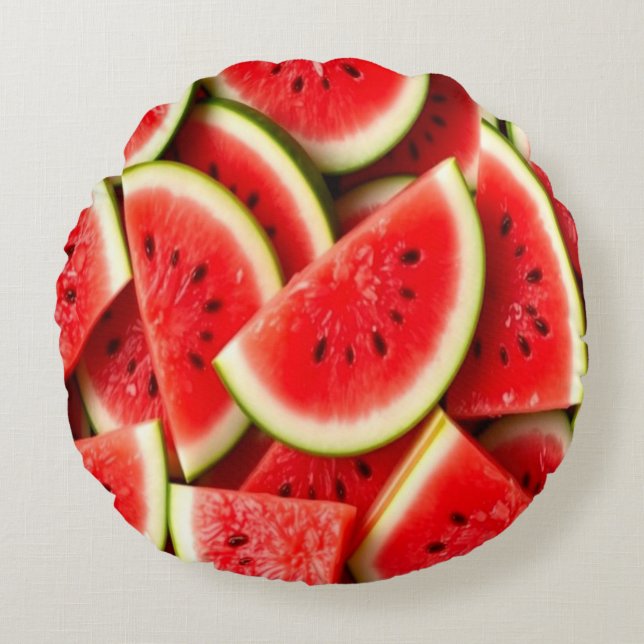 Watermelon Round Pillow (Front)