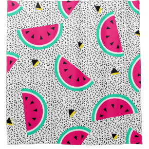 Watermelon seamless pattern. Geometric retro style