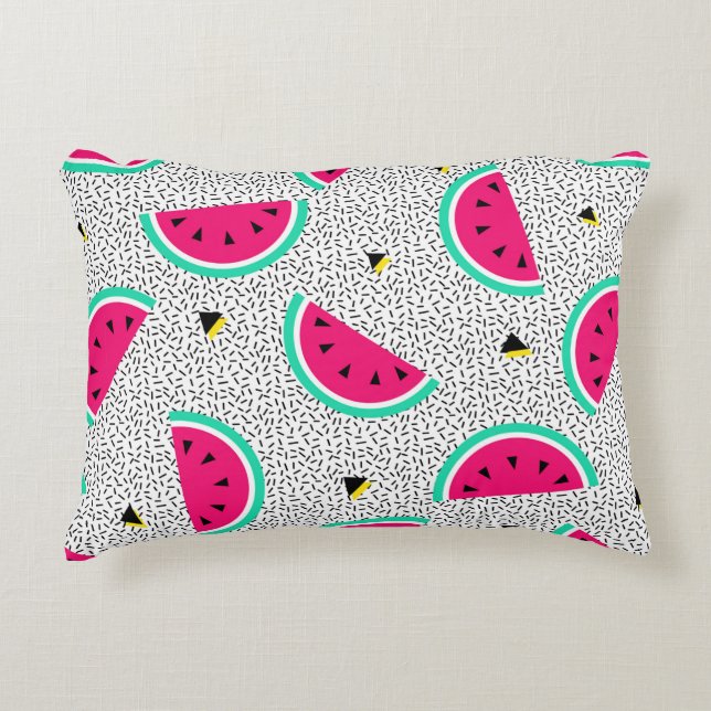 Watermelon seamless pattern. Geometric retro style Accent Pillow (Front)