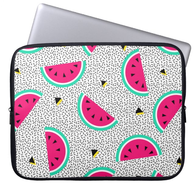 Watermelon seamless pattern. Geometric retro style Laptop Sleeve (Front)