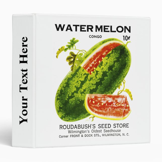 Watermelon Seed Packet Label Binder (Front/Spine)