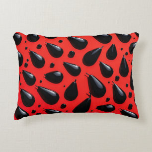 Watermelon seeds accent pillow