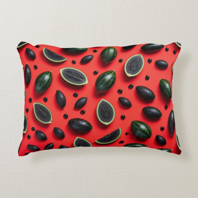 Watermelon seeds accent pillow (Front)