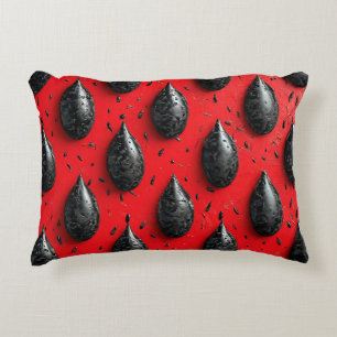 Watermelon seeds accent pillow
