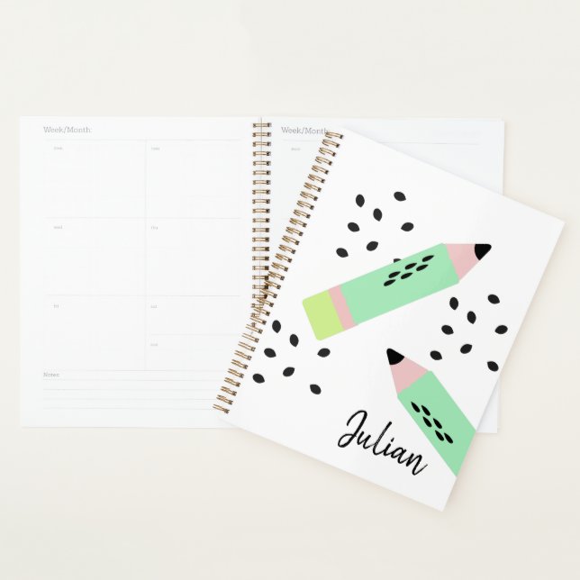 Watermelon Seeds Back to School Kids Name  Planner (Display)