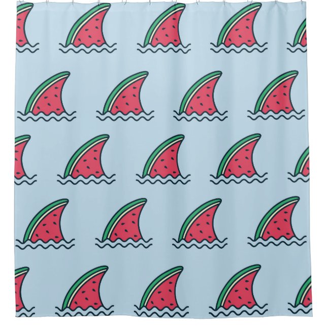 Watermelon shark: wave pattern design. (Front)