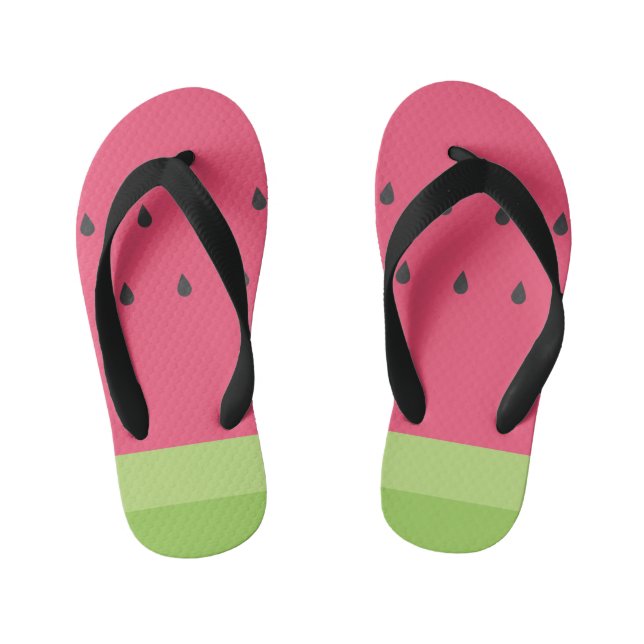 Watermelon SIice Kid's Flip Flops (Footbed)