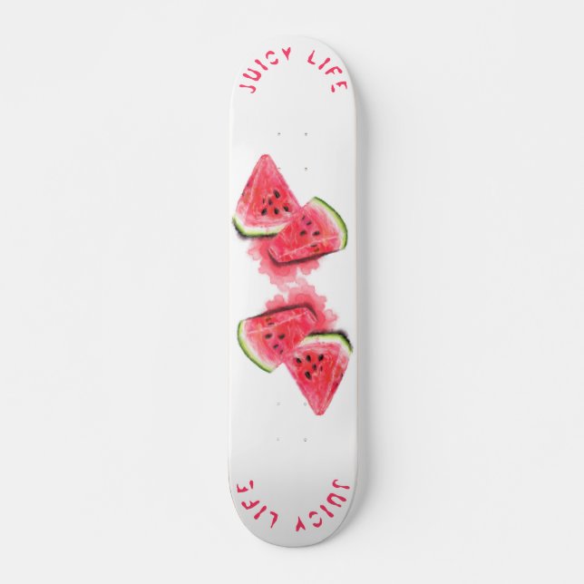 Watermelon Skateboard Juicy Life - Custom Text (Devant)