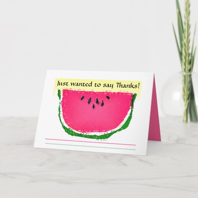 Watermelon sketch Thank You Card (Front)