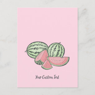 Watermelon Sketches Postcard