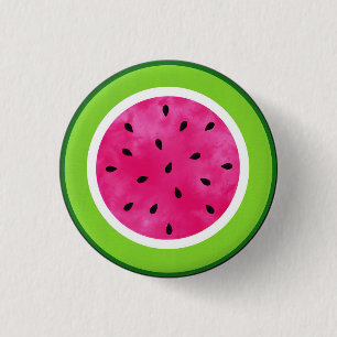 Watermelon Slice 1 Inch Round Button