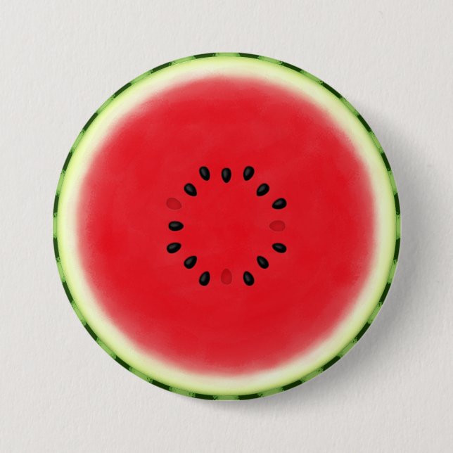 Watermelon Slice 3 Inch Round Button (Front)