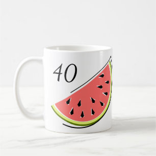 Watermelon Slice Age 40 Coffee Mug
