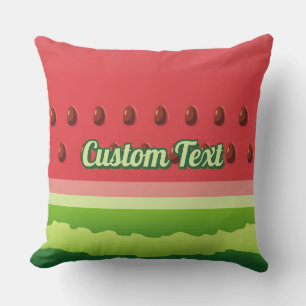 Watermelon slice background throw pillow