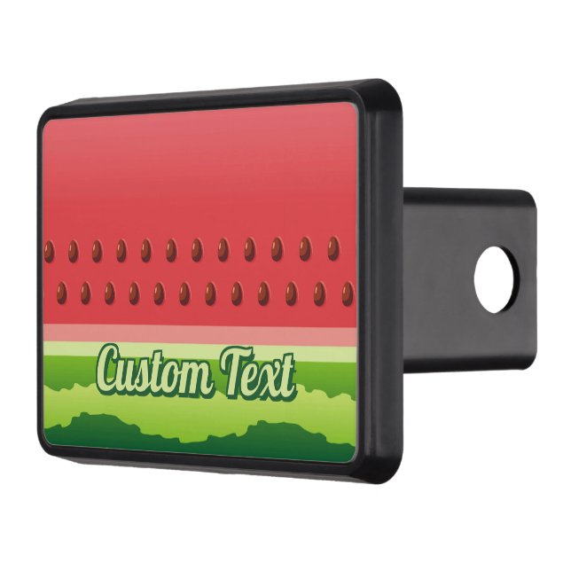 Watermelon slice background trailer hitch cover (Left)