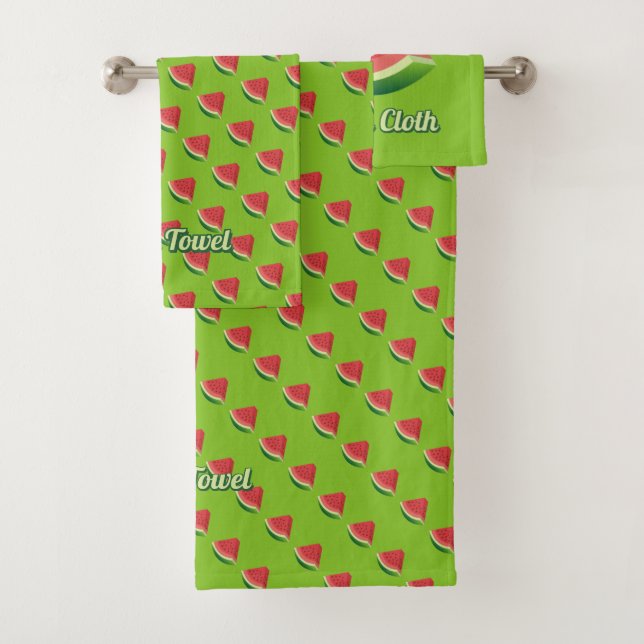 Watermelon slice bath towel set (Insitu)