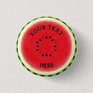 Watermelon Slice Custom 1 Inch Round Button