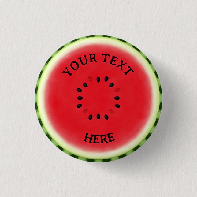 Watermelon Slice Custom 1 Inch Round Button (Front)