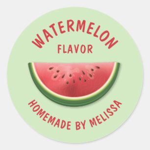 Watermelon Slice Custom Homemade Product Flavour Classic Round Sticker